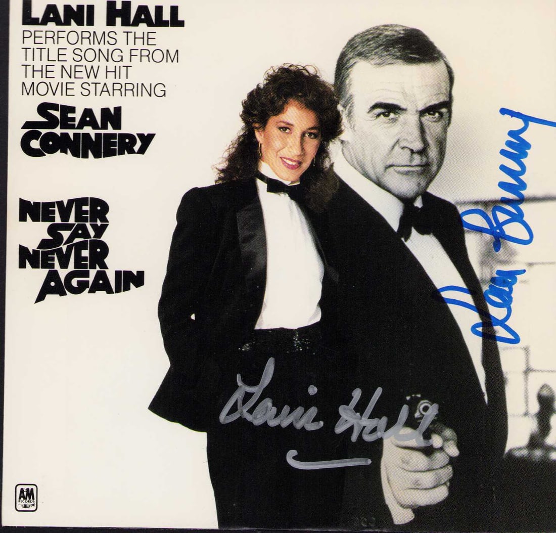 Sean Connery and Lani Hall signed 45 record sleeve (1 of 1)