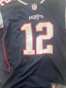 Tom Brady Tri Star signed Patriots jersey