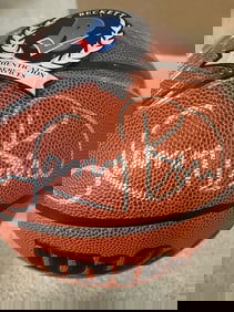 Larry Bird regulation signed basketball