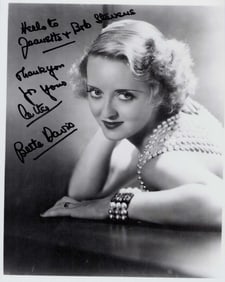 Bette Davis signed photo