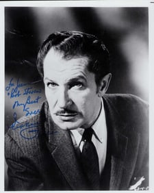 Vincent Price signed photo
