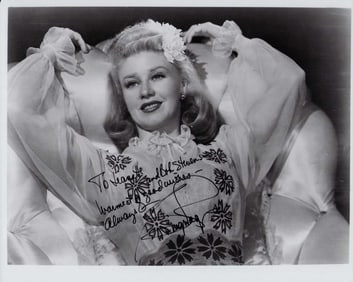 Ginger Rogers signed photo