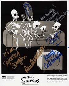 Simpsons cast signed photo