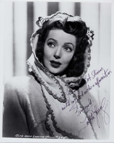 Loretta Young signed photo