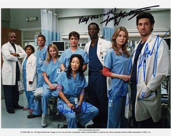 Greys Anatomy signed cast photo