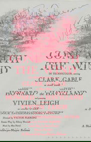 Butterfly McQueen rare GWTW signed program