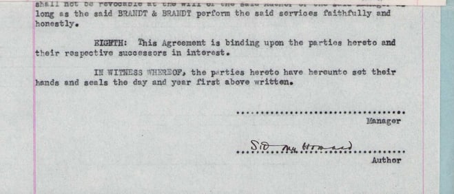 Sidney Howard rare GWTW document signed