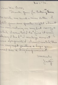 Judy Garland EARLIEST KNOWN LETTER SIGNED