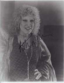 Bette Midler signed photo
