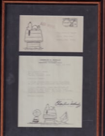 Charles Schulz letter framed