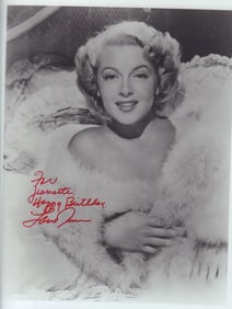 Lana Turner signed photo
