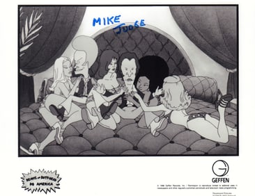 Mike Judge Beavis and Buthead signed photo