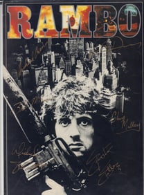 Rambo rare Japanese cast signed program