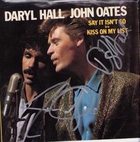 Hall and Oates signed record sleeve