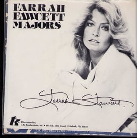 Farrah Fawcett rare signed record sleeve