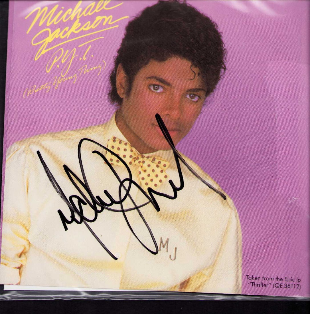 Michael Jackson signed record sleeve (1 of 1)