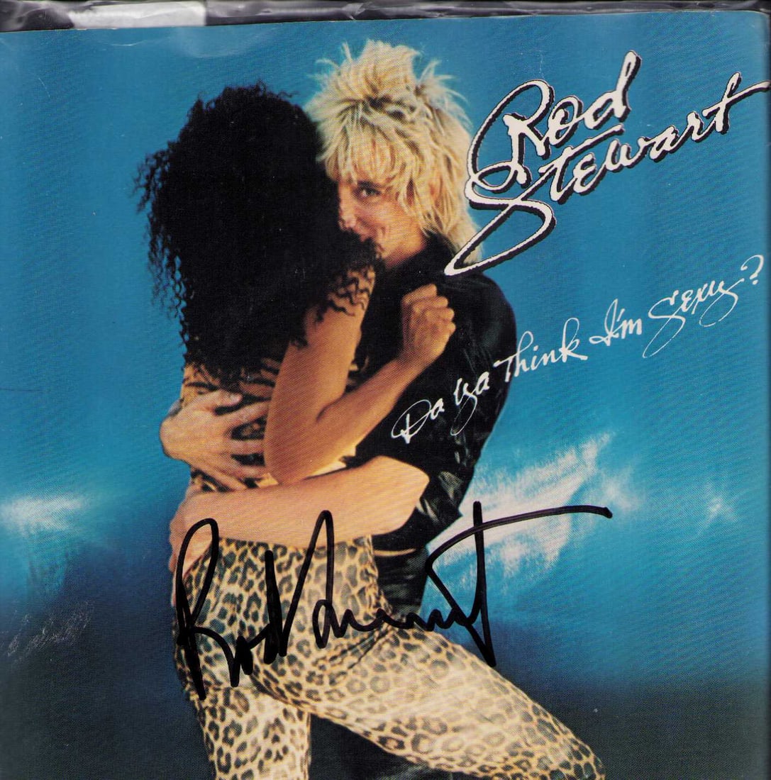 Rod Stewart signed record sleeve (1 of 1)