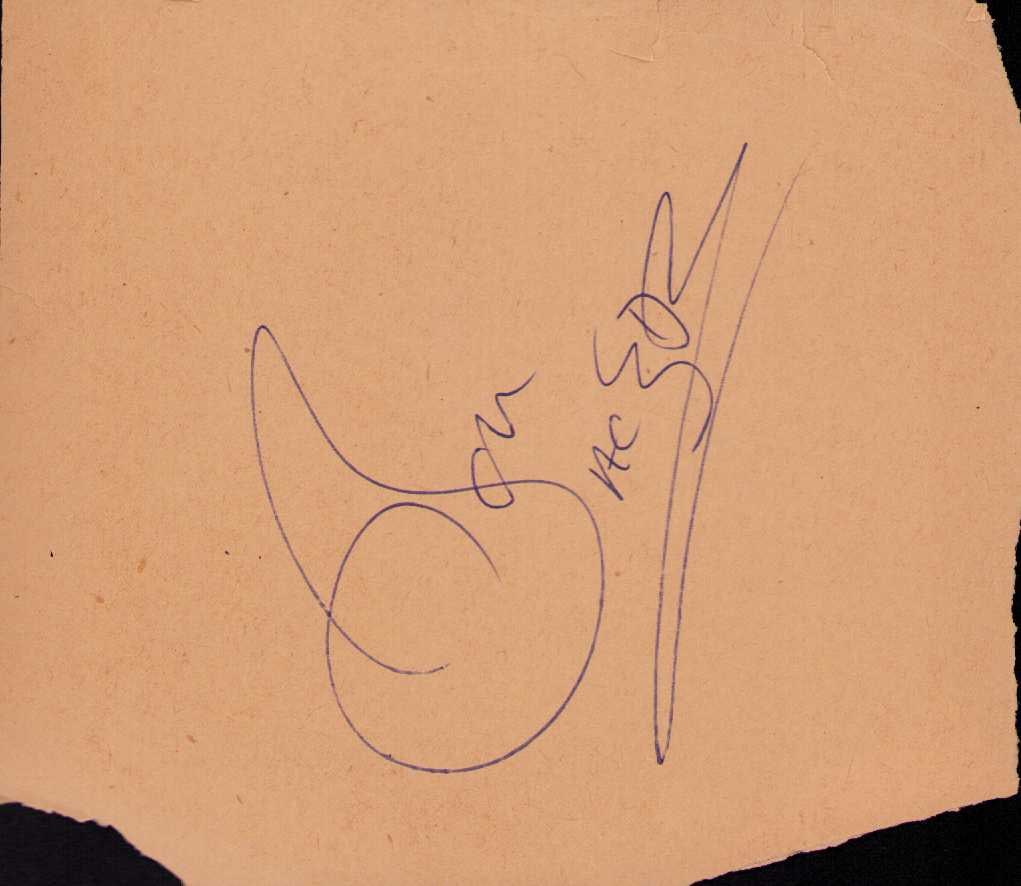 Bon Scott AC DC rare signature: A rare Bon Scott signature on page the deceased drummer of AC DC Certificate of AuthenticityEVERY item in this auction comes with at minimum a full illustrated serial numbered COA signed by the worlds