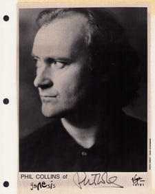 Phil Collins Genesis signed photograph