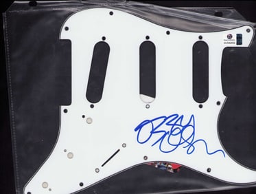 Ozzy Osbourne signed electric pickguard