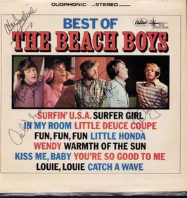 The Beach Boys signed record album