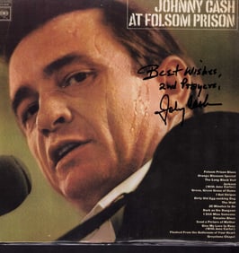 Johnny Cash signed record album