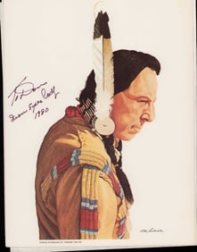 Iron Eyes Cody signed lithograph