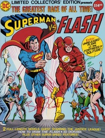 Superman and Flash one of a kind signed comic book