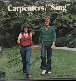 The Carpenters signed record sleeve
