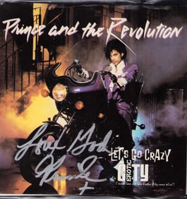 Prince signed record sleeve