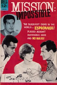 Mission Impossible comic book Steven Hill signed