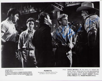 Chuck Mitchell rare Porkys signed photograph