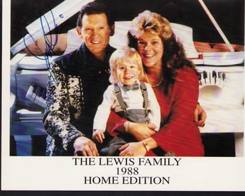 Jerry Lee Lewis signed photograph