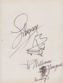 Liberace signed page