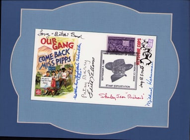 Little Rascals Our Gang multiple signed FDC