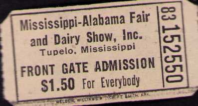 Elvis Presley rare ticket