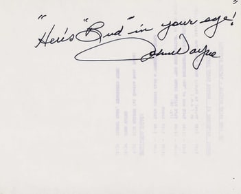 John Wayne rare commerical script signed with slogan