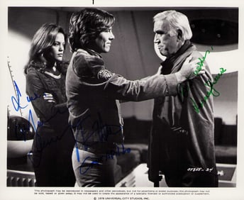 Battlestar Galactica cast signed photograph