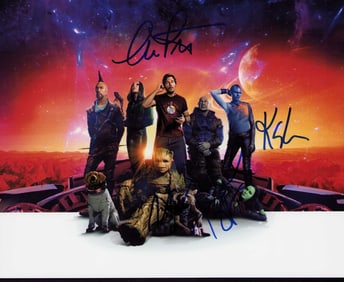 Guardians of the Galaxy cast signed photograph