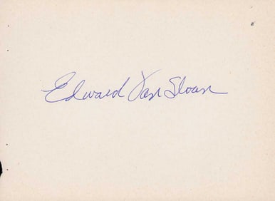 Edward Van Sloan rare horror actor signed card