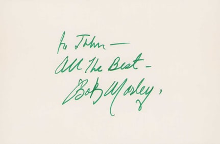 Bob Marley rare signed page