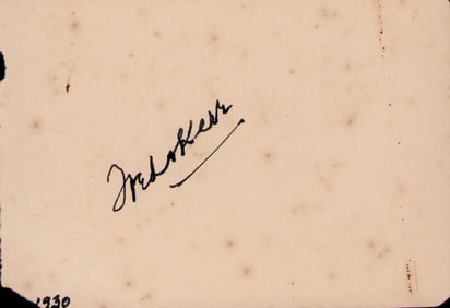 Frederick Kerr rare Frankenstein star signed page