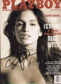 Cindy Crawford signed Playboy magazine