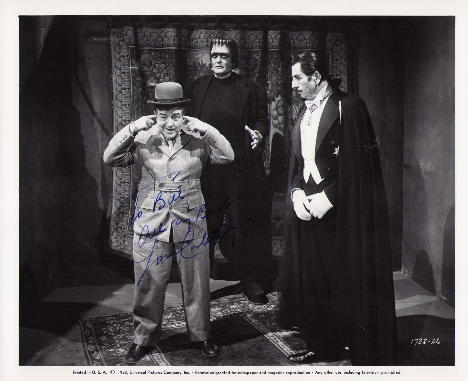 Lou Costello signed photograph (1 of 1)