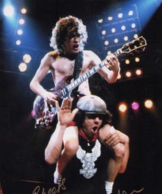 Brian Johnston AC DC signed photograph