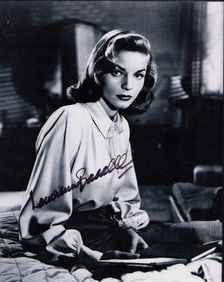 Lauren Bacall signed photograph