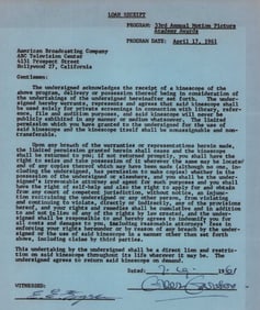 Greer Garson signed contract