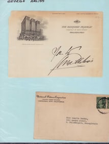 George Arliss signed note