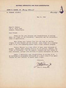 John Glenn early signed letter