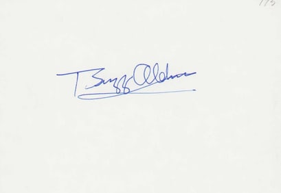 Buzz Aldrin signed index card